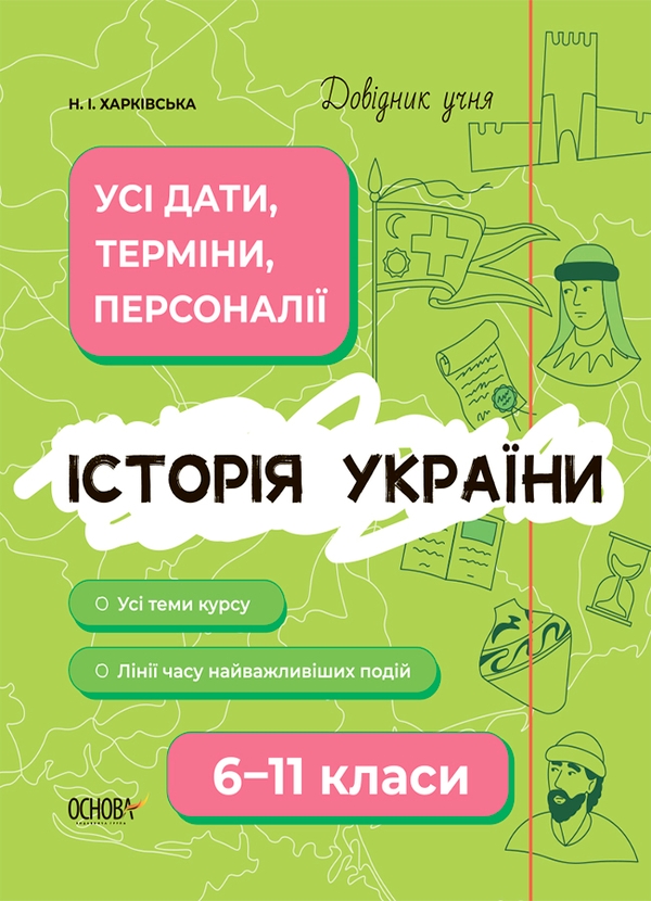 [object Object] «Історія України. Усі дати, терміни, персоналії. 6-11 класи», автор Наталія Харківська - фото №1