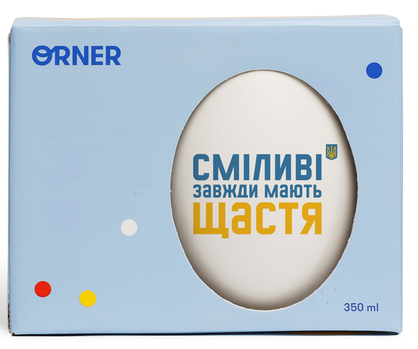  «Чашка Сміливі завжди мають щастя», бренда Orner - фото №1