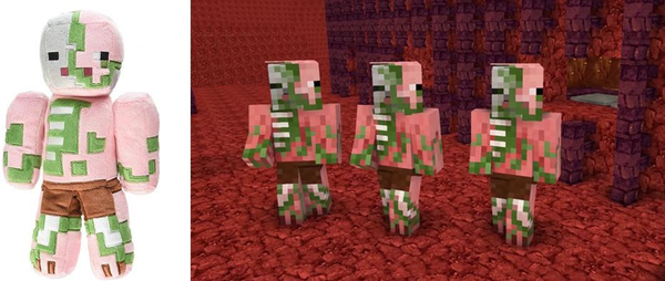  «Мягкая игрушка JINX Minecraft Zombie Pigman (JINX-5957)», бренда JINX - фото №1