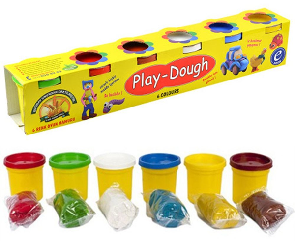  «Масса для лепки Play Toys 6 х 100 гр (ERN-011)», бренду Play Toys - фото №1