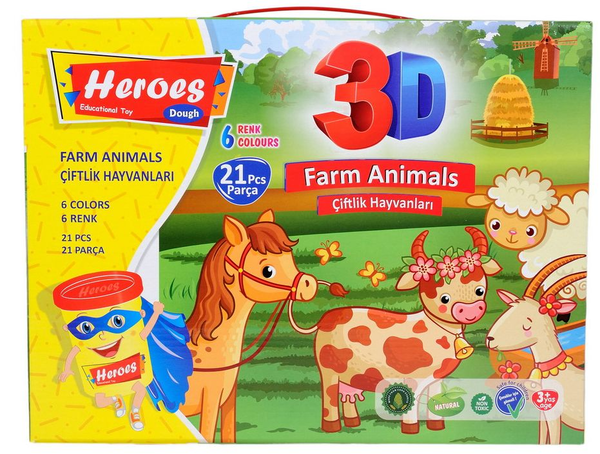 «Набор теста Play Toys для лепки Ферма (E ERN-570)», бренду Play Toys - фото №1