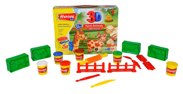 «Набор теста Play Toys для лепки Ферма (E ERN-570)», бренду Play Toys - фото №1