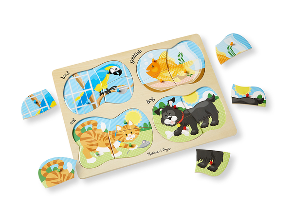  «Деревянные пазлы Melissa & Doug 4 в 1 Домашние животные (MD9861)», бренда Melissa & Doug - фото №1