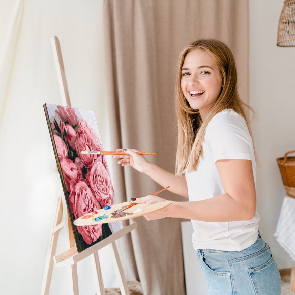  «Картина за номерами Orner Піоновидні троянди (orner-1414)», бренду Orner - фото №1