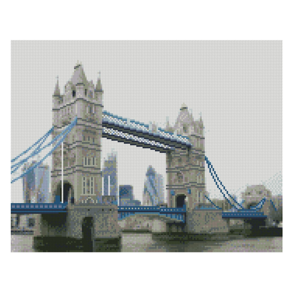  «Набор алмазной мозаики Strateg Лондонский Tower Bridge 40х50 см (FA40841)», бренду Strateg - фото №1