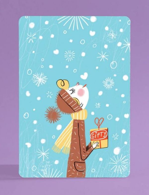  «Магнітна листівка Gifty Сніжний сезон (AA-0095284)», бренда Gifty - фото №1