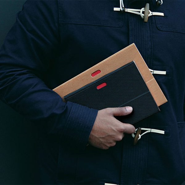  «Записная книжка Paper-Oh Ondulo B6.5 черная в линию (OH9124-0)» - фото №1