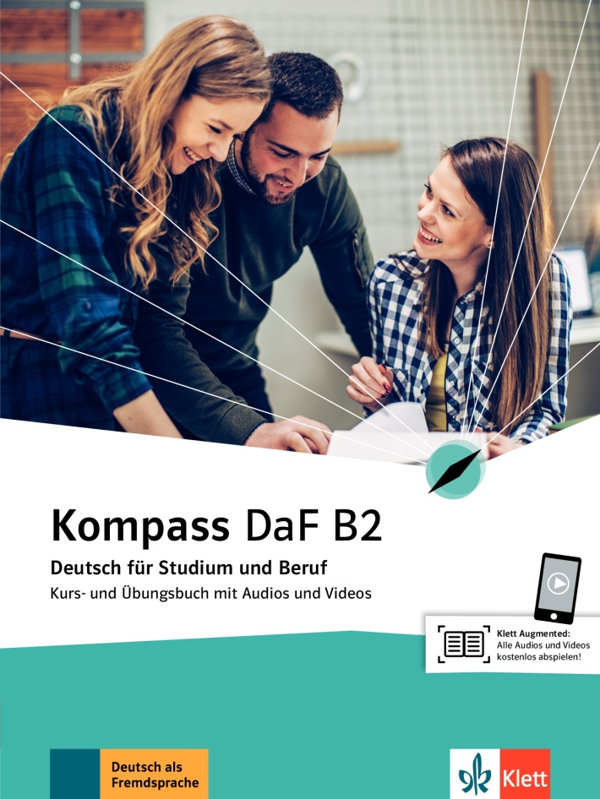 [object Object] «Kompass DaF B2 Kurs- und Übungsbuch mit Audios und Videos», авторів Фридерік Джин, Брігіт Браун, Надя Фюгерт, Ільза Сандер, Клаус Мауч, Даніела Шмайзер - фото №1