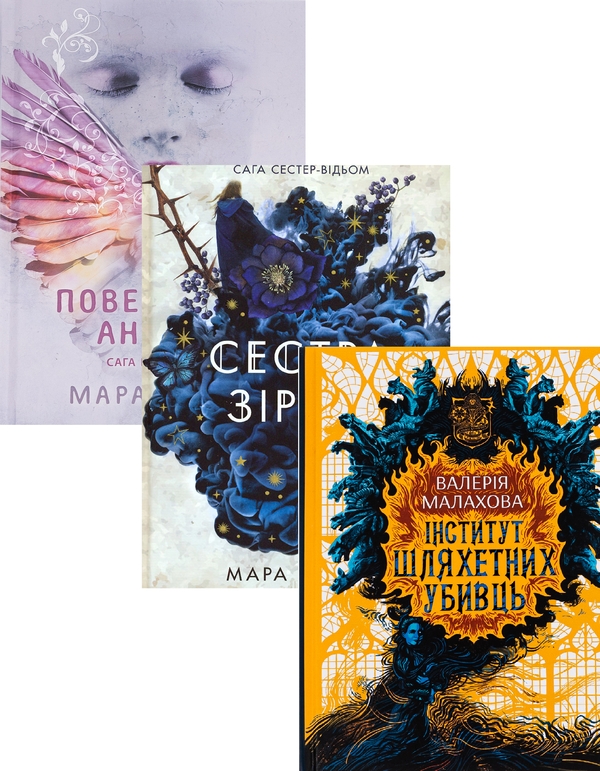 Бумажная книга «Сага про ангелів. Повернення ангелів + Сага сестер-відьом. Сестра зірок + Інститут шляхетних убивць (комплект із 3-х книг)», авторов Мара Вульф, Валерия Малахова - фото №1