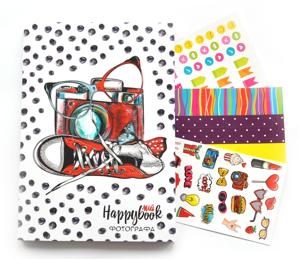 «Блокнот Figasse HappyBook Фотографа Горох (ХФ0001)», бренда Figasse - фото №1