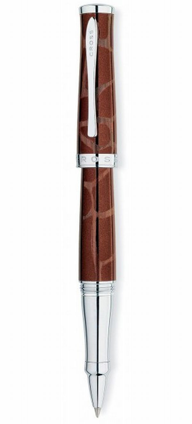  «Ручка-роллер Cross Sauvage Brown/Giraffe Pattern RB (Cr03154)» - фото №1