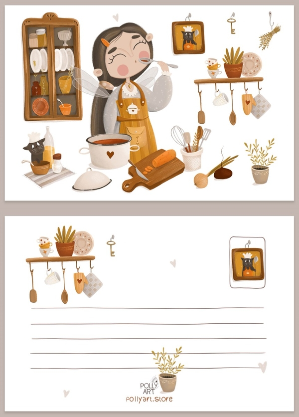  «Листівка PollyArt Кулінарна фея», бренду PollyArt - фото №1