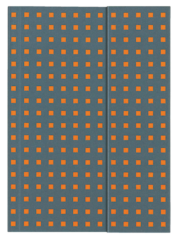  «Записная книжка Paper-Oh Quadro B6 серая на оранжевом в линию (OH9068-7)» - фото №1