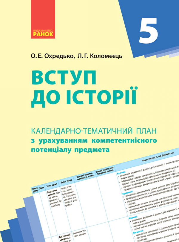 Книга Вступ до історії України. Календарно-тематичне...
