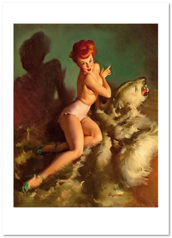  «Открытка Gil Elvgren — He Almost Scared Me Out of My Skin! (GE22)», бренда Artistic Card - фото №1