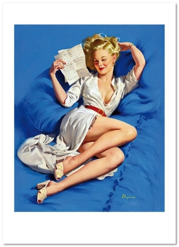 «Открытка Gil Elvgren — He Thinks I'm Too Good to Be True (GE23)», бренда Artistic Card - фото №1