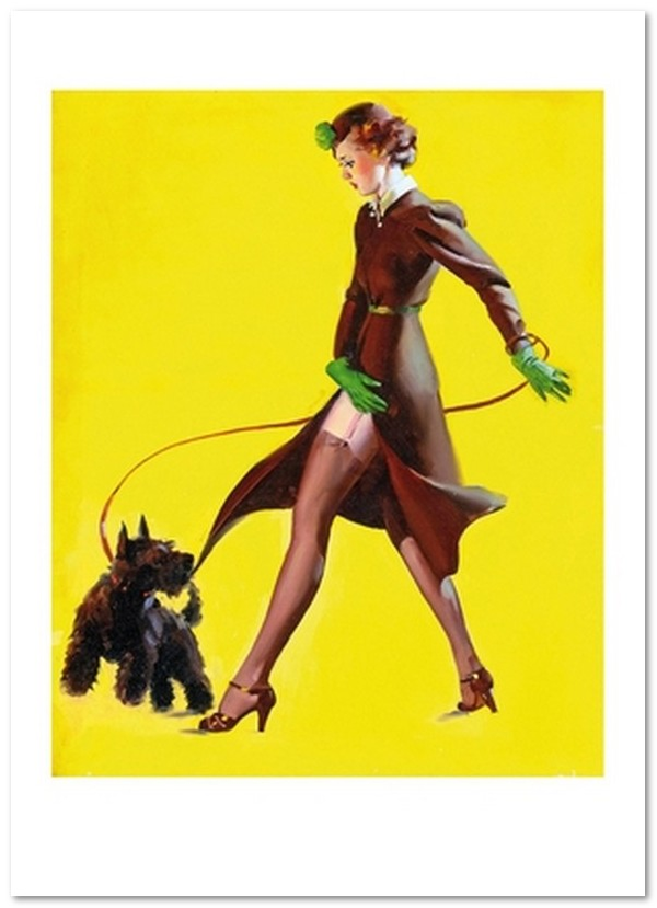 «Листівка Gil Elvgren — Man's Best Friend (GE39)», бренду Artistic Card - фото №1