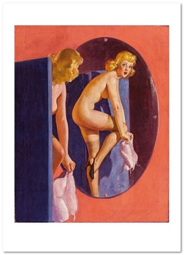  «Открытка Gil Elvgren — Over-Exposure, Louis F. Dow calendar illustration (GE54)», бренда Artistic Card - фото №1