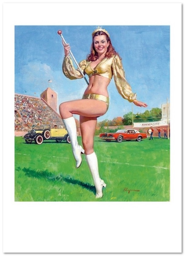 «Открытка Gil Elvgren — Homecoming Queen, Napa Auto Parts calendar illustration (GE56)», бренда Artistic Card - фото №1