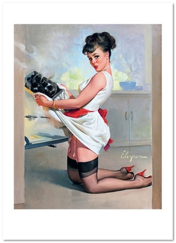 «Открытка Gil Elvgren — Let's Eat Out (GE72)», бренда Artistic Card - фото №1