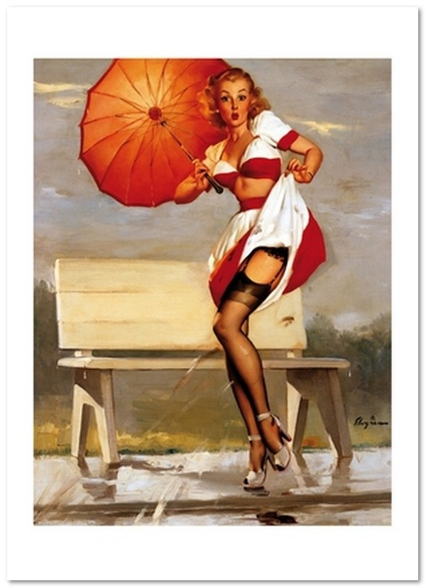  «Открытка Gil Elvgren — I've Been Spotted (GE74)», бренда Artistic Card - фото №1