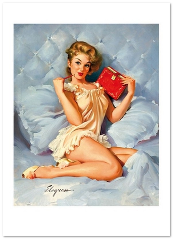«Открытка Gil Elvgren — Thinking of You (Retirement Plan) (GE80)», бренда Artistic Card - фото №1