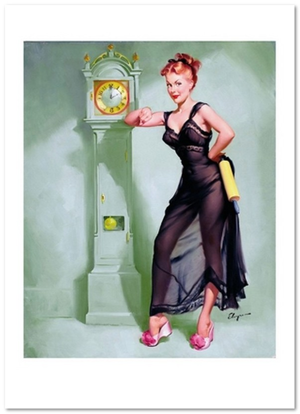 «Открытка Gil Elvgren — The Honeymoon's Over (GE82)», бренда Artistic Card - фото №1