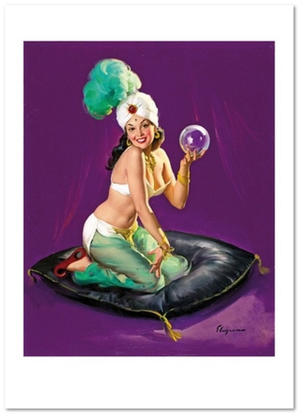«Открытка Gil Elvgren — I'm a Happy Medium (GE86)», бренда Artistic Card - фото №1
