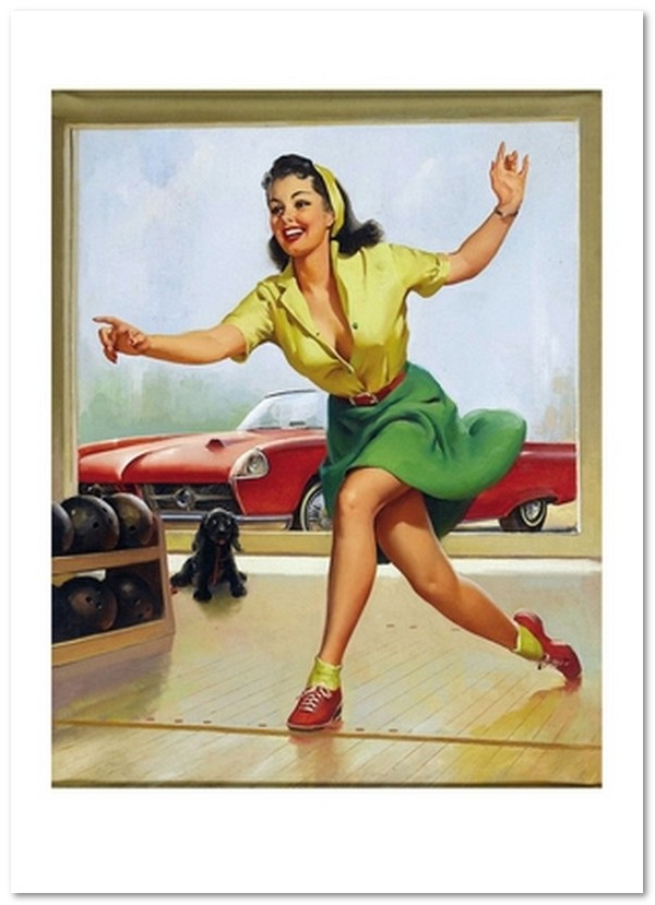 «Листівка Gil Elvgren — Bowling (GE94)», бренду Artistic Card - фото №1