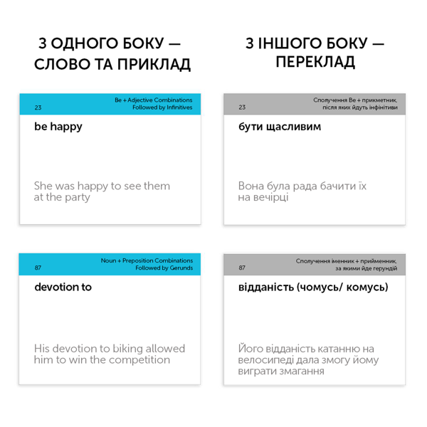 Бумажная книга «Картки англійських слів Gerund and Infinitive. Volume 2» - фото №1