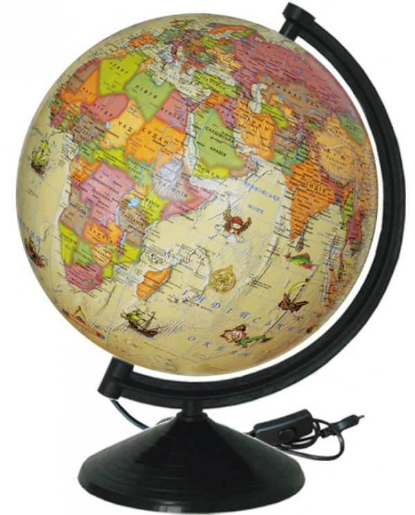 Глобус Політичний з підсвічуванням 26 см