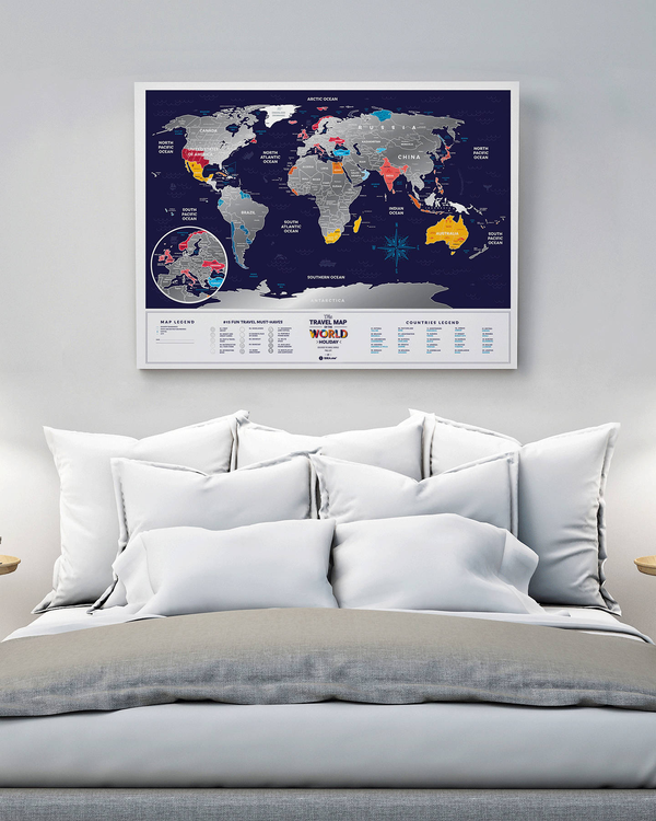  «Скретч карта мира 1DEA.me Travel Map Holiday World на английском языке (HW)», бренда 1DEA.me - фото №1