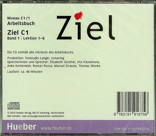 Паперова книга «Ziel C1/1, 1 CD zum Arbeitsbuch. CD-ROM», авторів Фолькер Борбейн, Марі-Клер Лоеак-Відерс - фото №1