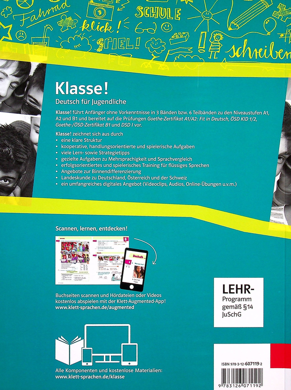 Бумажная книга «Klasse! A1 Kursbuch mit Audios und Videos», авторов Майкл Кениг, Таня Майр-Зибер, Уте Койтан, Сара Флир - фото №1