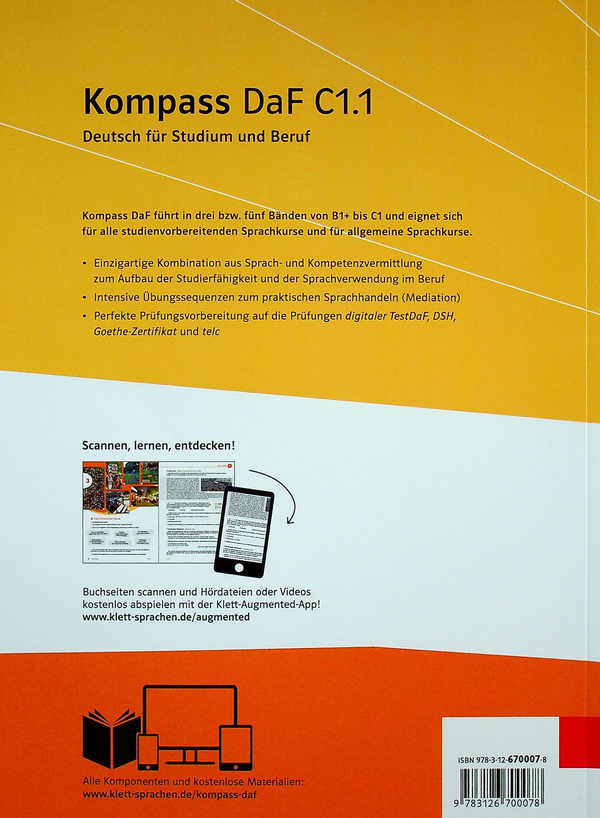 [object Object] «Kompass DaF C1.1 Kurs- und Ubungsbuch mit Audios und Videos online», авторів Фридерік Джин, Брігіт Браун, Надя Фюгерт, Ільза Сандер, Клаус Мауч, Даніела Шмайзер - фото №2 - мініатюра