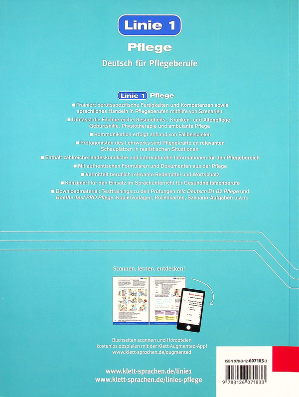 Бумажная книга «Linie 1 Pflege B2. Intensivtrainer mit Prüfungsvorbereitung+ Audios», автор Кристиан Болте-Костабье - фото №1