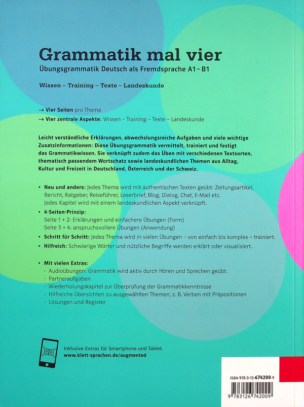 Бумажная книга «Grammatik mal vier. Grammatik mal vier (A1-B1) Buch + Audio», автор Сандра Хохманн - фото №1