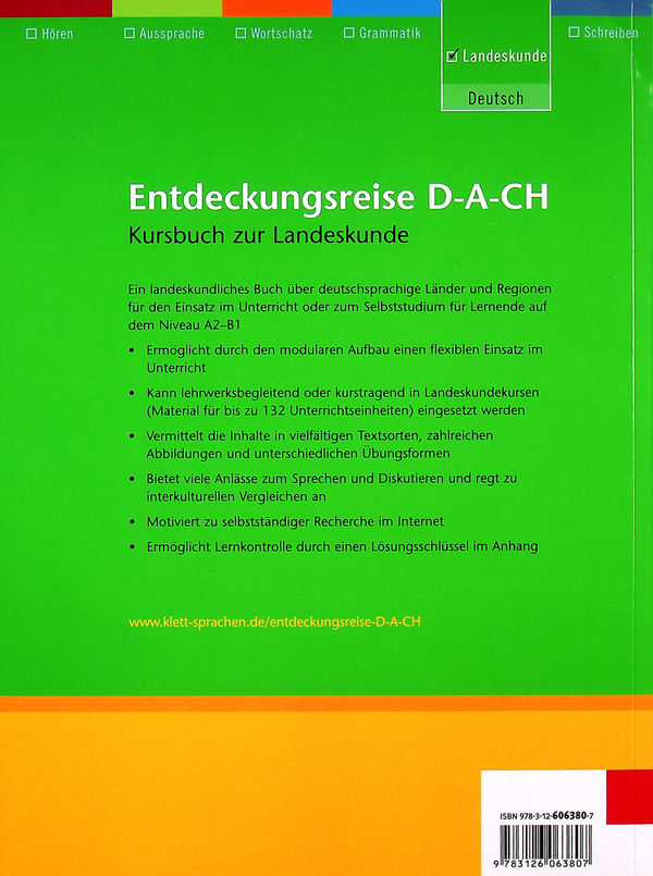Бумажная книга «Entdeckungsreise D-A-CH. Kursbuch zur Landeskunde», авторов Анна Пиласки, Хайнке Бехал-Томсен, Кристиан Болте-Костабье, Биргитта Фройлих - фото №1