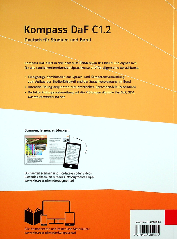 [object Object] «Kompass DaF C1.2 Kurs- und Ubungsbuch mit Audios und Videos online», авторів Фридерік Джин, Брігіт Браун, Надя Фюгерт, Ільза Сандер, Клаус Мауч, Даніела Шмайзер - фото №2 - мініатюра