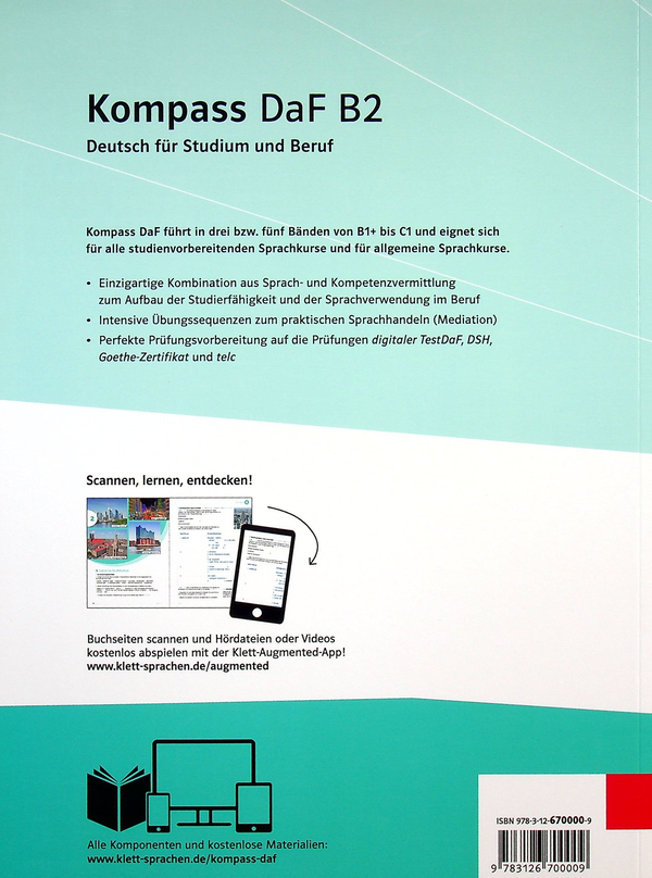 [object Object] «Kompass DaF B2 Kurs- und Übungsbuch mit Audios und Videos», авторів Фридерік Джин, Брігіт Браун, Надя Фюгерт, Ільза Сандер, Клаус Мауч, Даніела Шмайзер - фото №2 - мініатюра