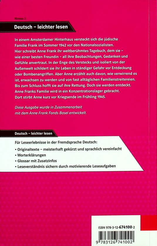 Бумажная книга «Anne Frank – Aus dem Tagebuch. Ausgewählte und bearbeitete Texte», авторов Анна Франк, Анжелика Лундквист-Мог - фото №1