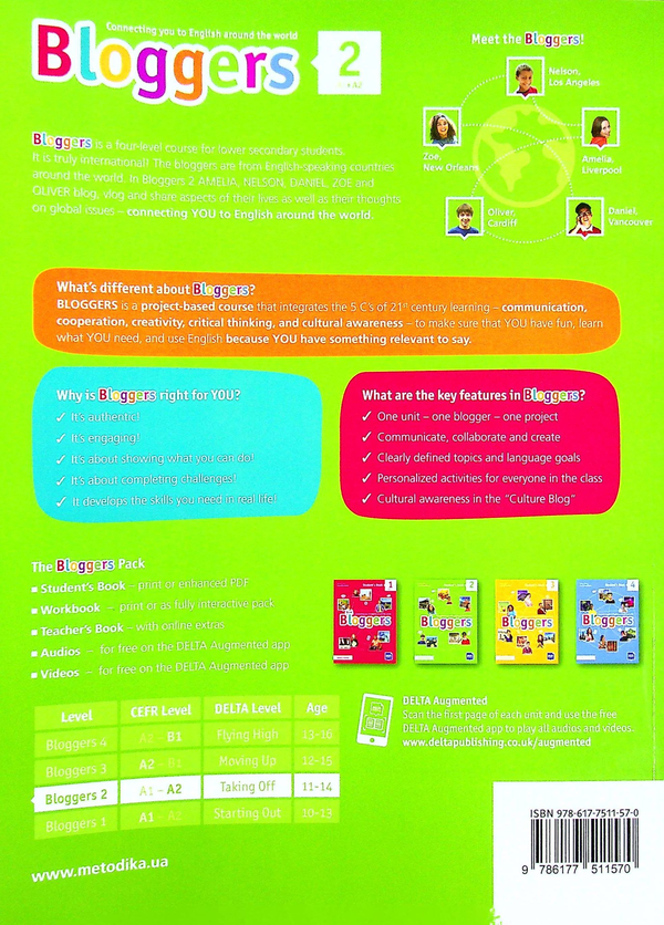 Бумажная книга «Bloggers 2 (A1-A2) Student's Book», автор Лаура Бродбент - фото №1