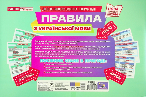 Паперова книга «Правила з української мови 2-3 клас. Демонстраційний матеріал» - фото №1