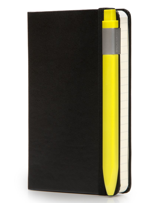 «Классическая автоматическая шариковая ручка Moleskine 1.0 мм желтая (EW41BM610)», бренда Moleskine - фото №1