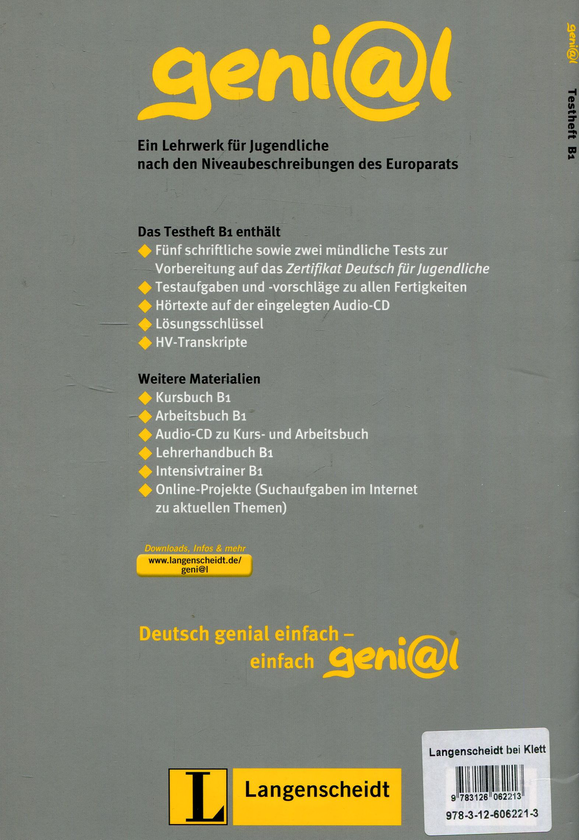Паперова книга «Geni@l. Zertifikatsniveau. Testheft B1 (+ CD-ROM)», авторів Сюзі Келлер, Уте Койтан - фото №1