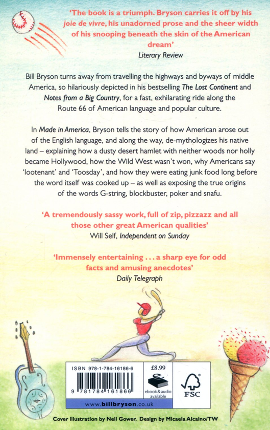 Паперова книга «Made in America: An Informal History of American English», автор Білл Брайсон - фото №1
