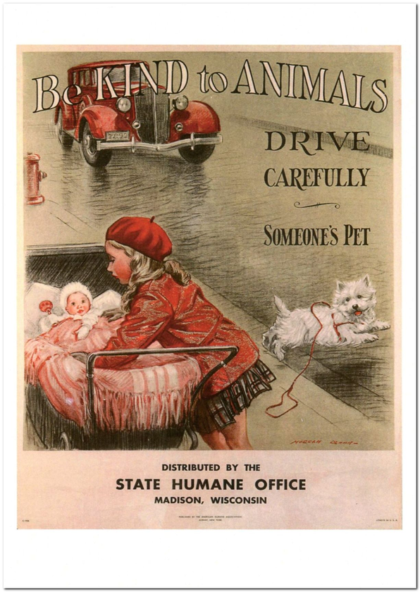  «Открытка Dennis Morgan — Be Kind to Animals IV (DMO04)», бренда Artistic Card - фото №1
