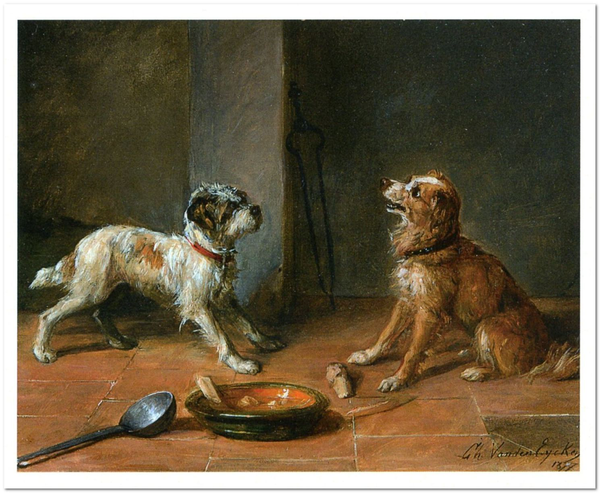 «Открытка Charles van den Eycken — Two Dogs (CE24)», бренда Artistic Card - фото №1