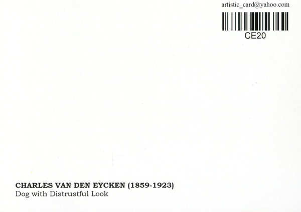  «Открытка Charles van den Eycken — Dog with Distrustful Look (CE20)», бренда Artistic Card - фото №1