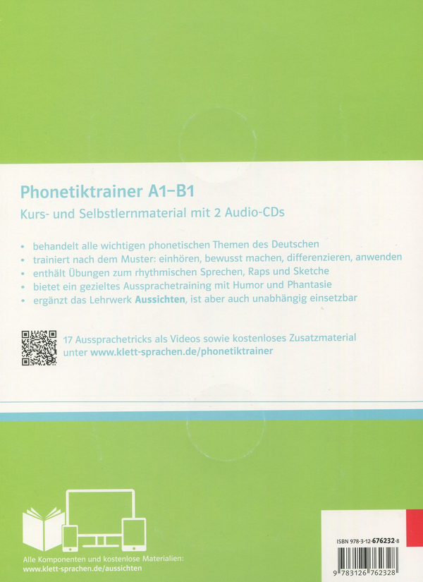 Бумажная книга «Phonetiktrainer A1-B1. Kurs- und Selbstlernmaterial mit 2 Audio-CDs», автор Керстин Рейнке - фото №1